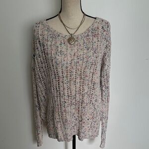 American Eagle Outfitters Women’s Multicolor Alpaca Wool Blend Sweater Casual